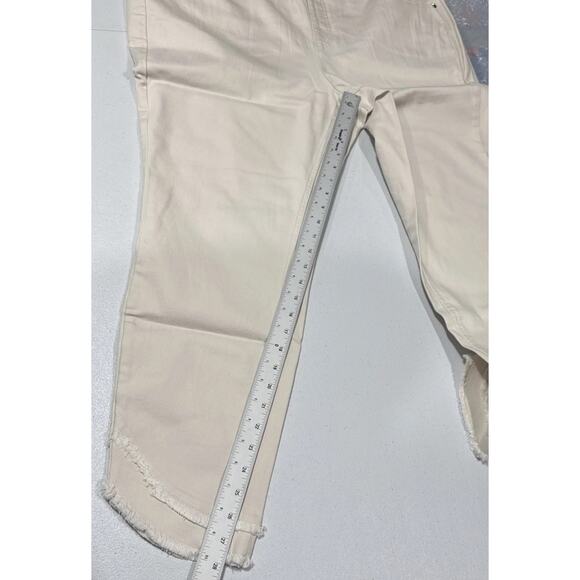 Isaac Mizrahi Live Women’s Plus 22W Stretch Ankle Pants Beige Pull On A590036 - Picture 9 of 12